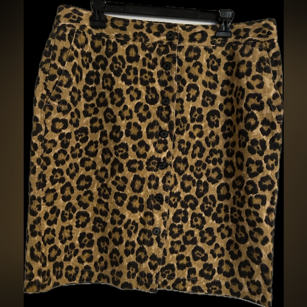 Ralph Lauren Leopard Print Skirt - Brown and Black
